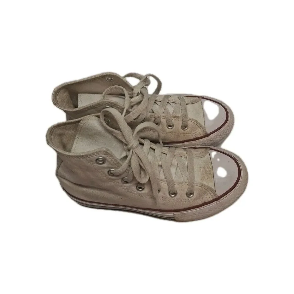 CONVERSE ALLSTAR Youth 3 White High Tops Chuck Taylor Casual Sneakers Shoes